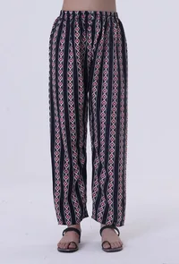 Black Cotton Rayon Pant image 1