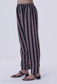 Black Cotton Rayon Pant image 2