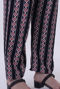 Black Cotton Rayon Pant image 4