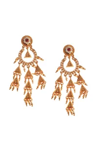 Royal Pink Stone Rajasthani Statement Necklace image 3