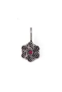 Handcrafted Floral Delight Nose pin image 3