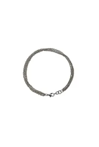 Set of 2: Silver-Plated brass chain Gothy anklet image 2