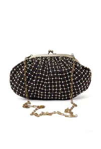 Auster Black Embellished Clutch Bag image 3