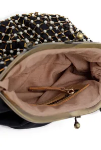 Auster Black Embellished Clutch Bag image 6