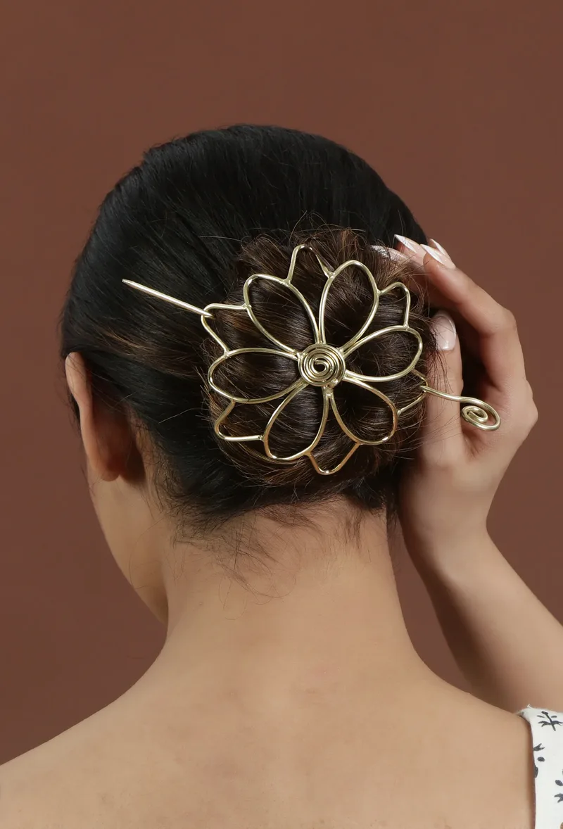 Golden Sunflower Spiral Brass Juda Pin