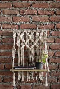 Criss Cross Macrame Wall Hanging image 3