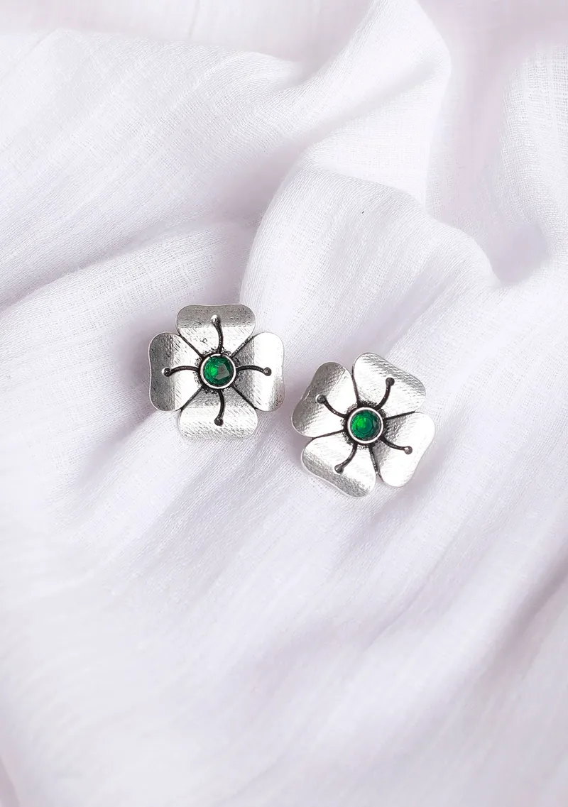 Emerald Green Studs Earrings