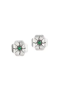 Emerald Green Studs Earrings image 2