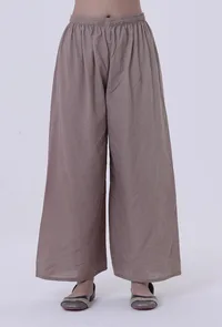 Dusty Grey Cotton Palazzo image 1