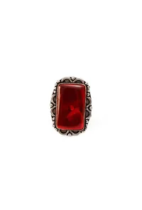 Crimson Rectangular Ruby Ring image 2