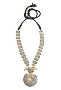 Rajsi Mandala Antique Oxidized Statement Necklace image 2