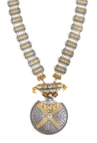 Rajsi Mandala Antique Oxidized Statement Necklace image 4