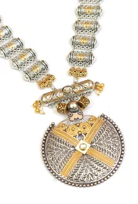 Rajsi Mandala Antique Oxidized Statement Necklace image 5