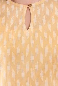 Lemon Tart Yellow Woven Cotton Kurta image 5