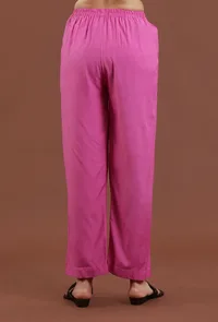 Solid Pink Shantoon Straight Fit Ethnic Pant image 4