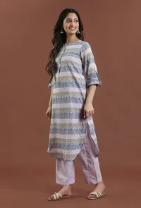 Printed Cotton Straight Kurta image 1