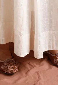 Off White Kali Cotton Skirt image 3