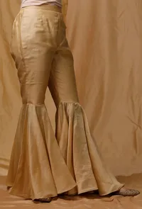 Gold Banarasi Chanderi Sharara image 3