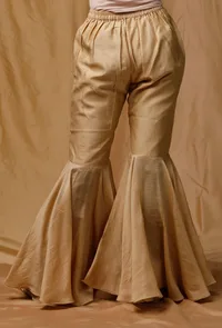 Gold Banarasi Chanderi Sharara image 4