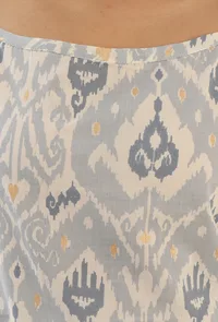 Grey Color Cotton Slip With Multicolor Motif image 5