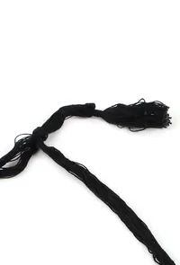 Black Thread & Square Motif German Silver Tribal Choker & Earrings image 6