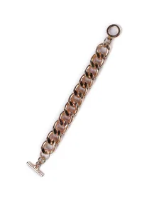 Copper Twisted Gold Chain Brass Bracelet image 3