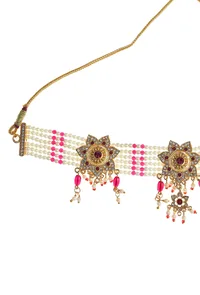 Temple Pink Pearl Necklace image 3