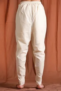 Off White Cotton Dhoti image 2