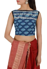 Blue Bagru Pure Cotton Blouse image 1