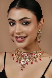 Riwaayat Ruby Kundan Choker Set image 1