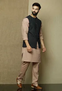 Onyx  Cotton Nehru Jacket image 2