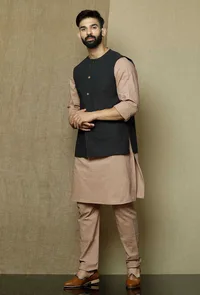Onyx  Cotton Nehru Jacket image 3