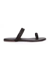 Brown Knotted Cruelty Free Leather Sandals image 5