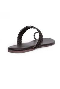 Brown Knotted Cruelty Free Leather Sandals image 6