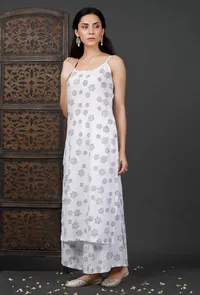Printed White Cotton Slip image 1