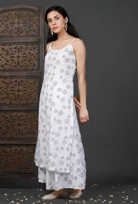Printed White Cotton Slip image 2