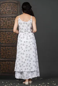 Printed White Cotton Slip image 4