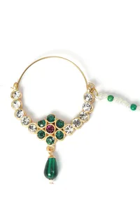 Temple Style Green Stone Nath image 3