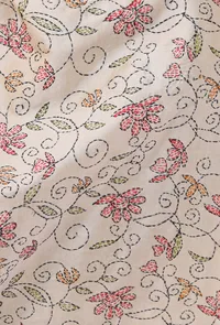 Kavya hand embroidered kantha silk dupatta image 4