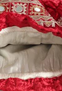 Red Velvet Tila Embroidery Potli image 5