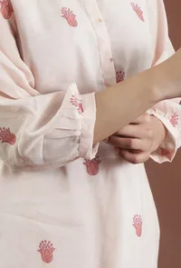 Hand Block Printed Cotton Floral Kurta image 5