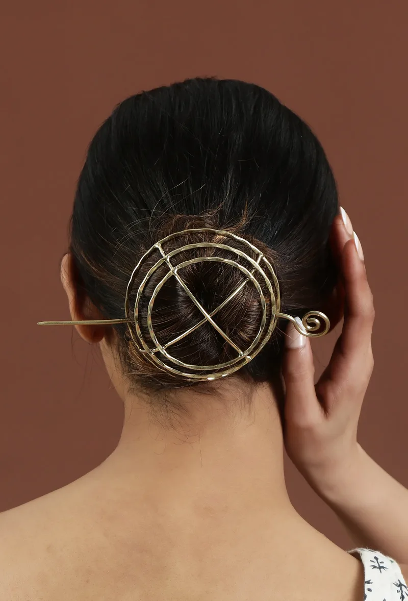 Swarna Chakra Brass Juda Pin