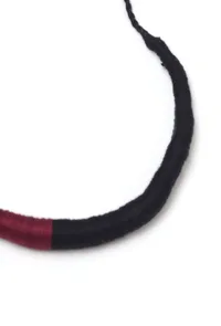 Sana Duo Brown and Black Tribal Thread Necklace image 3