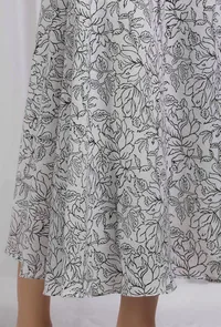 Black and White Halter Neck Cotton Dress With Belt image 6