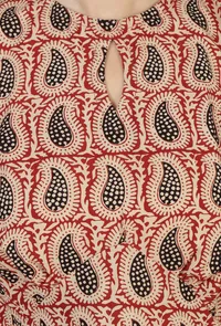 Baagh Hand Block Printed Sleeveless A-Line Kurta image 6