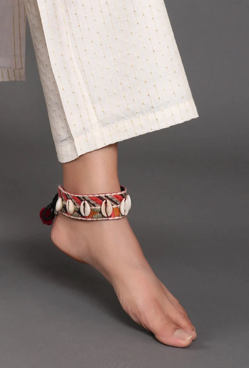 Mahi Red Kutch Anklet