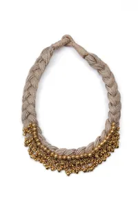 Gold Tone With Gunguru Jute Necklace Set image 3