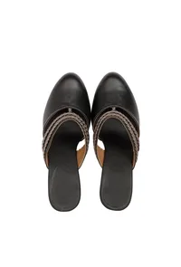 Black Chandini Braided Block Heels image 1