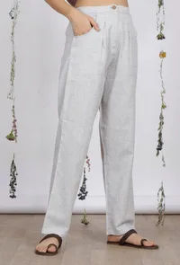 Grey Cotton Khaadi Pants image 2