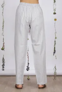 Grey Cotton Khaadi Pants image 4